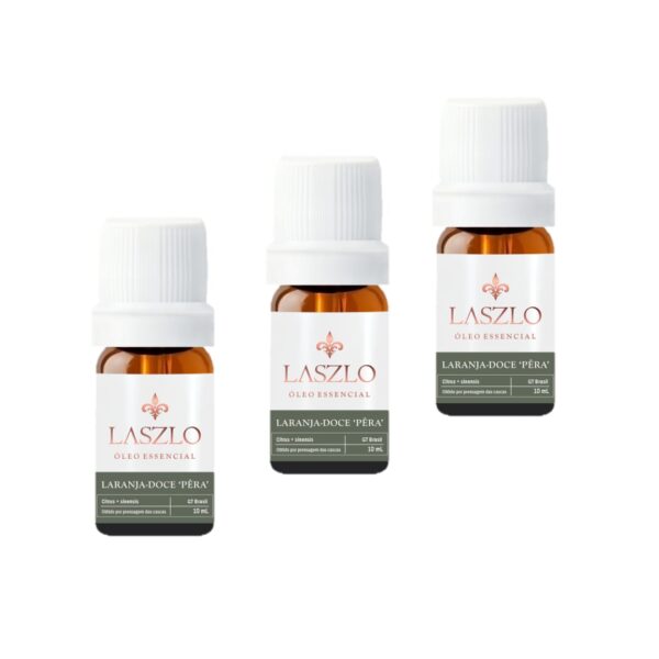 3 Unidades - Óleo Essencial Laranja-Doce Pera GT Brasil 10 ml- Laszlo